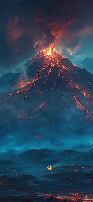 喷发的火山