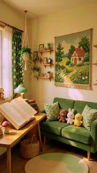 墨绿色小屋