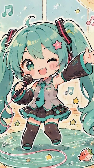 Q版初音可爱音乐派对