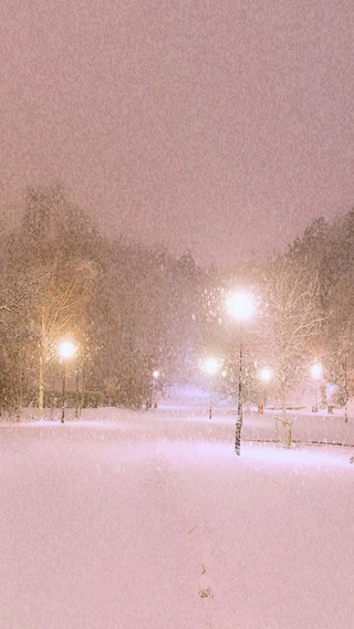 爆款粉色雪景