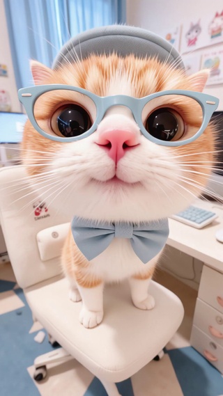 戴眼镜的猫