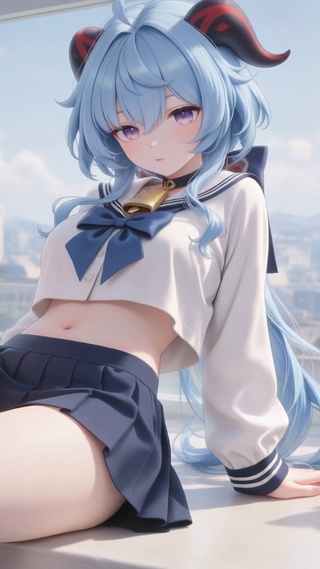 蓝发女孩