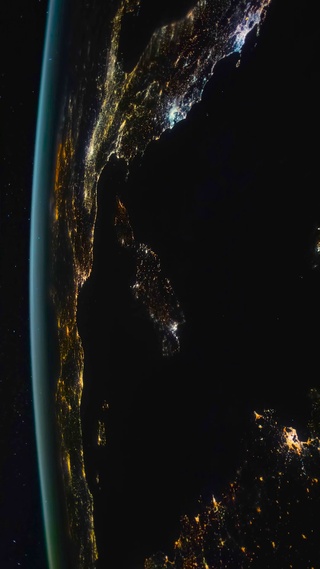 4K夜晚太空地球