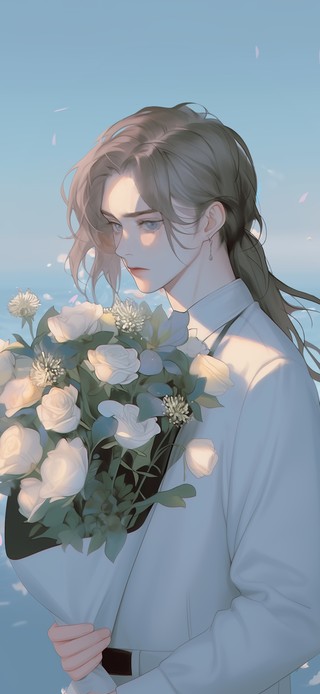 4K 袒露心意 捧花少年