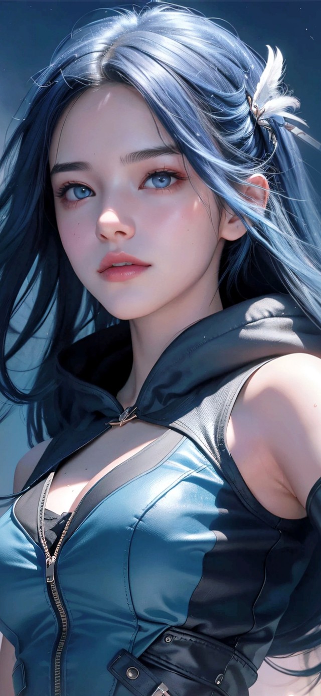 4K星空下的美少女