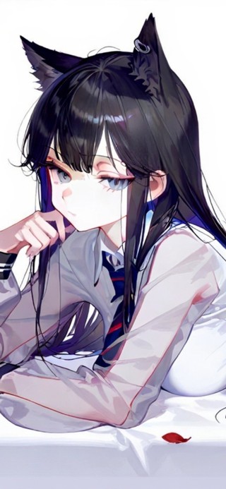 趴着的黑丝少女-德克萨斯