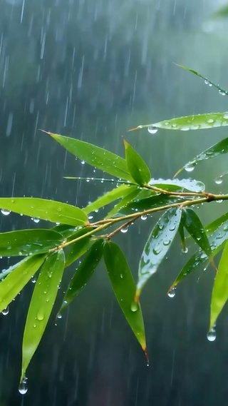 雨天竹林