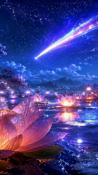 星夜莲灯