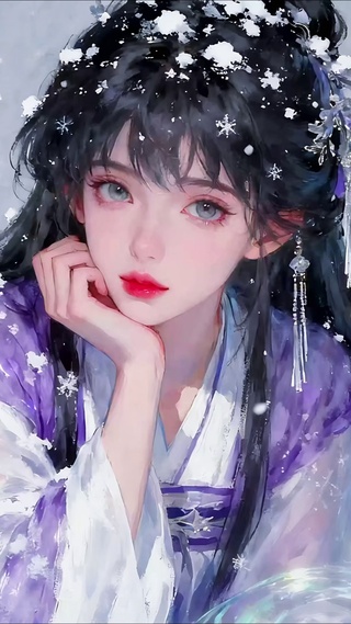 雪绒古风少女