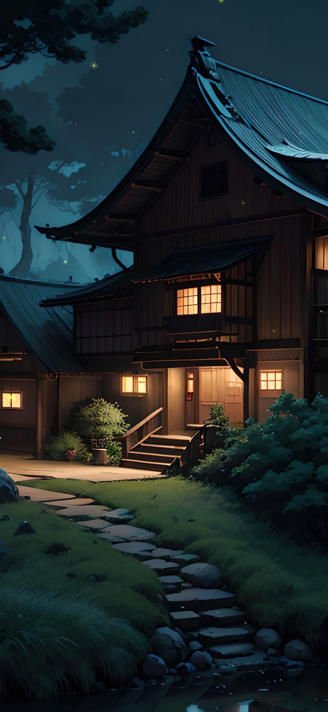 4K唯美治愈夜晚古风温馨小屋