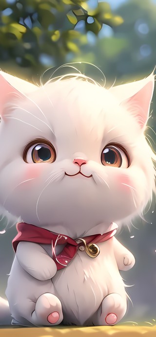 可爱桃花治愈猫咪