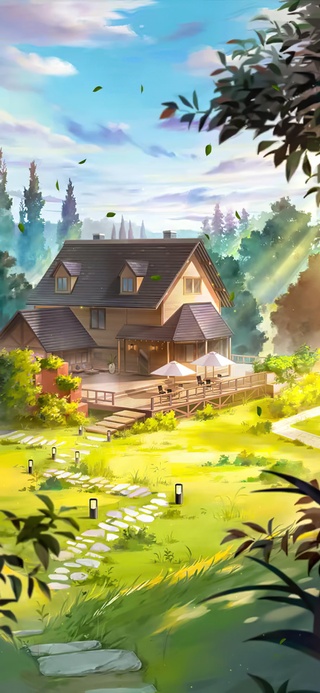 4K唯美治愈动漫森林小屋