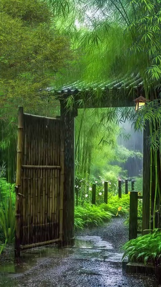 竹林听雨