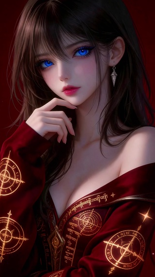 优雅蓝瞳女孩