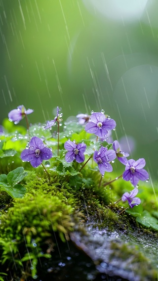 细雨小花(风景手机动态壁纸) - 风景手机壁纸下载 - 元气壁纸
