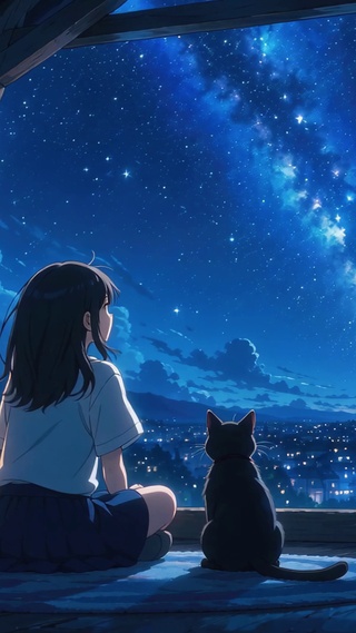 夜晚银河星空