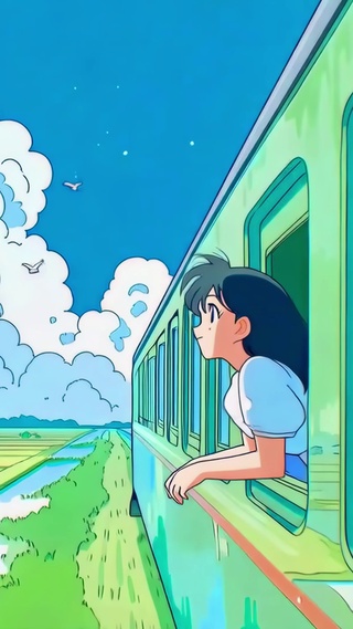 夏日列车与晴空追风少女