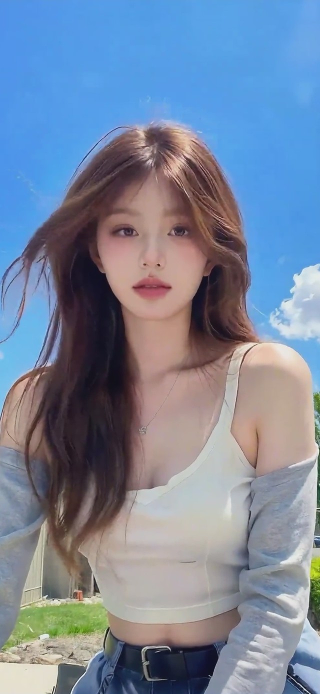 森系少女的清新夏日壁纸