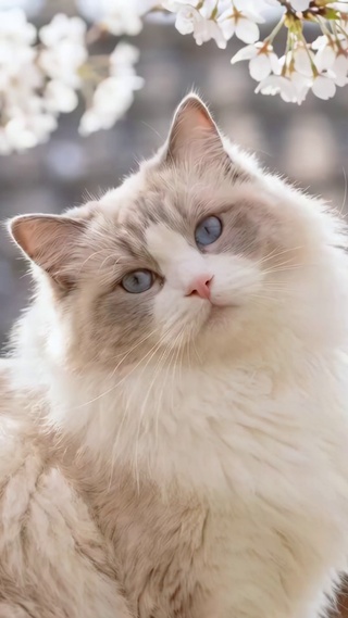 樱花和猫