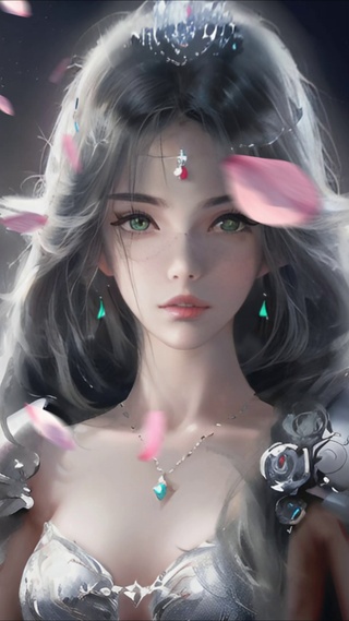原创插画清纯美女