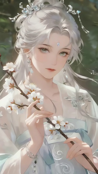 白发仙子和她的花