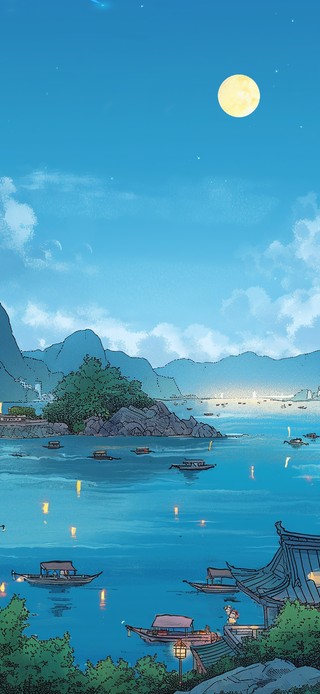 唯美 夜色海岸