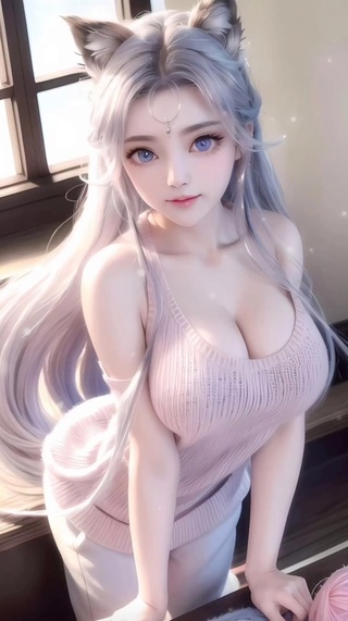 绒猫猫美女壁纸