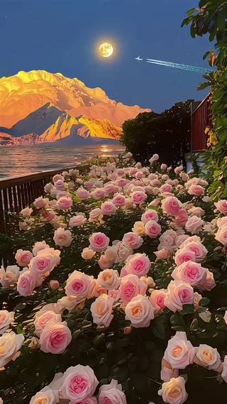 日照金山花海