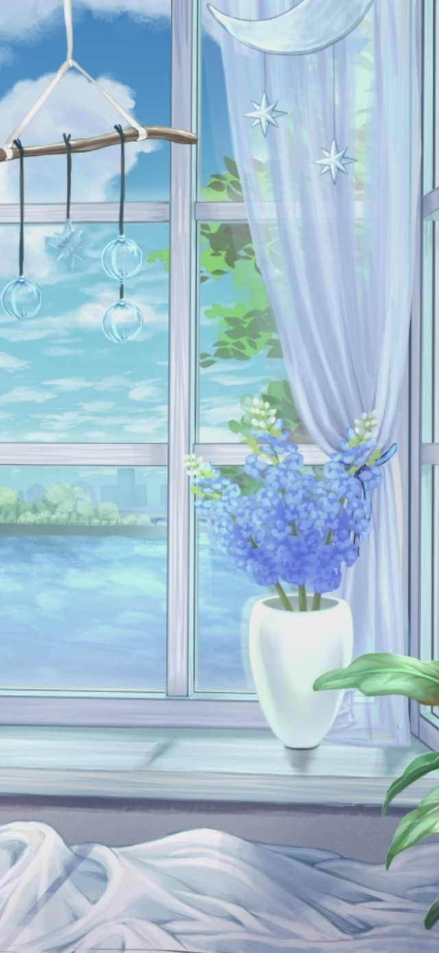 靠窗的卧室(动漫手机动态壁纸) - 动漫手机壁纸下载 - 元气壁纸