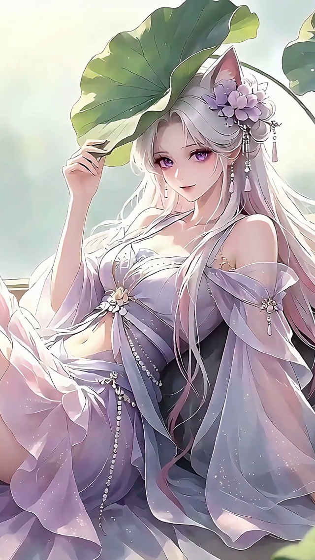 夏窗遮阳猫耳少女