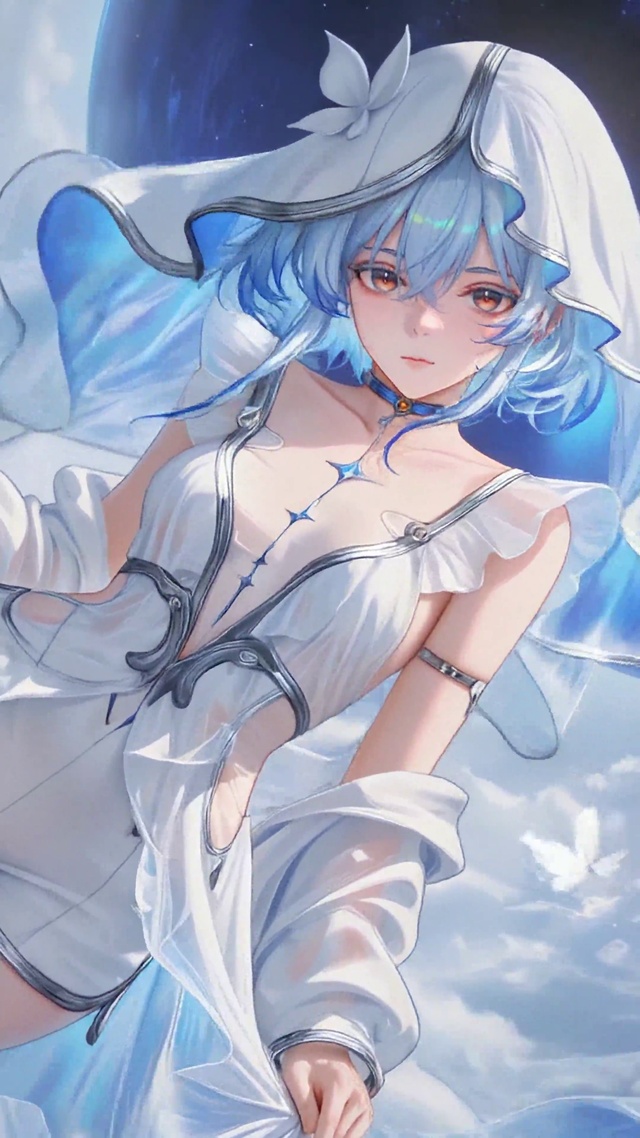 清冷星空白裙美少女-守岸人
