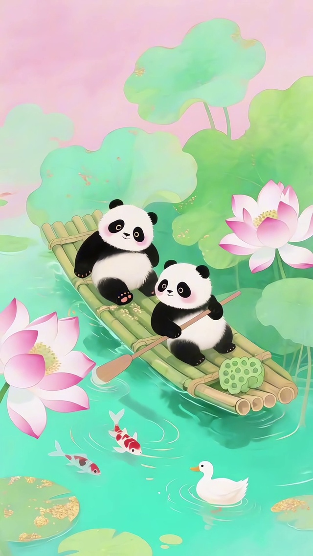 约会的熊猫