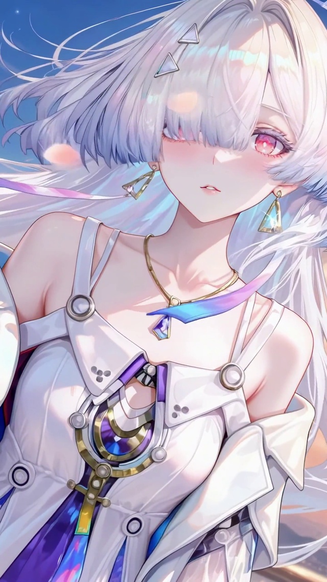 流云晴空与少女莫宁