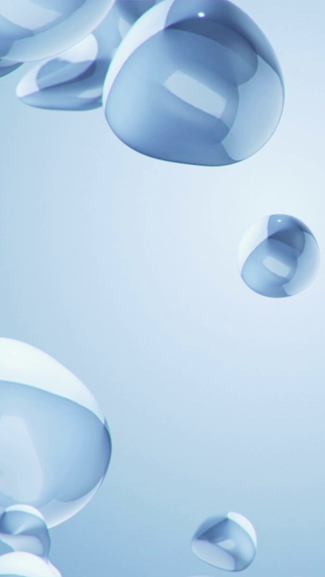 4K 高清  蓝色液泡抽象背景