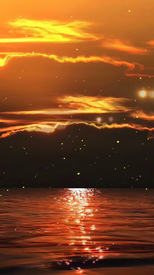 4k唯美黄昏湖畔