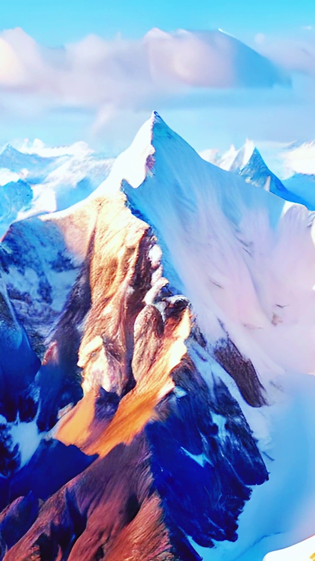 4K唯美壮观雪山