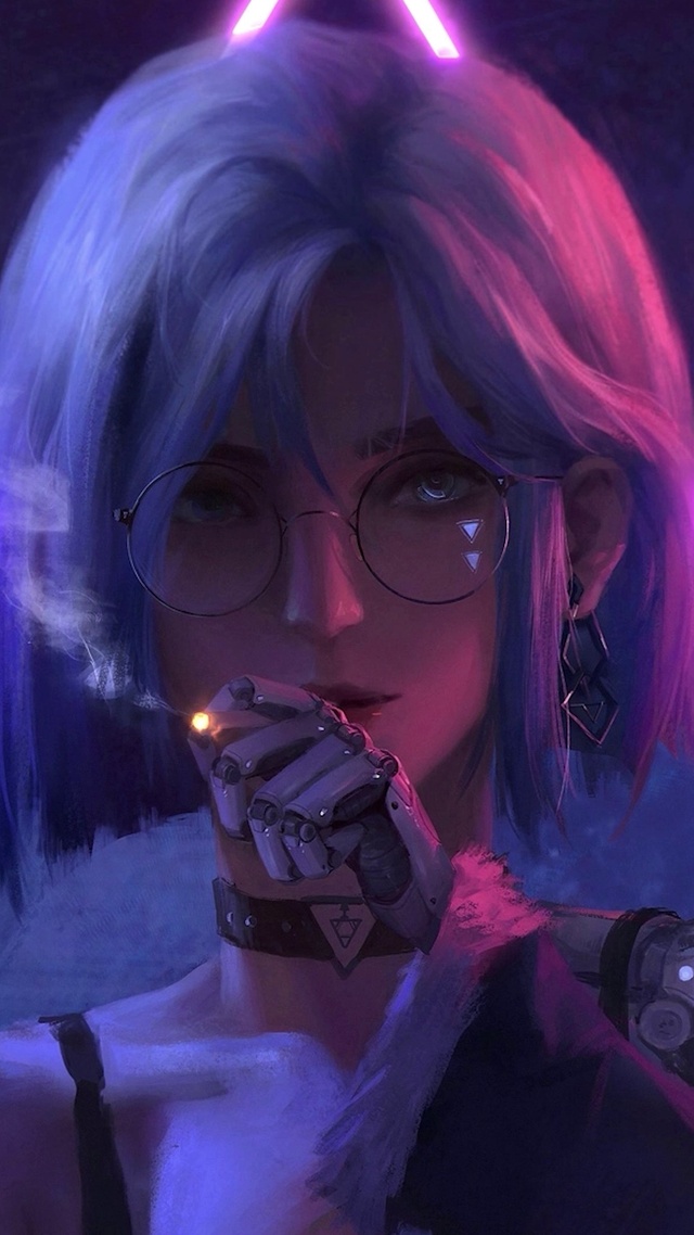 抽烟的女孩