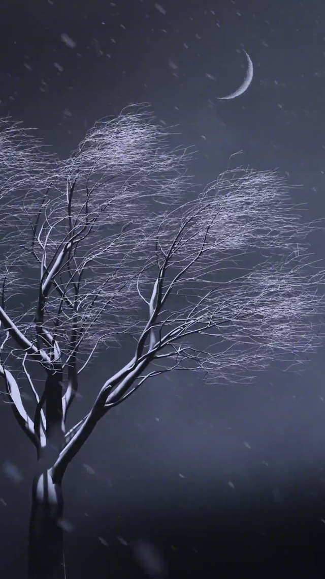 飞雪如针绣寒霜，心有火焰化寒凉