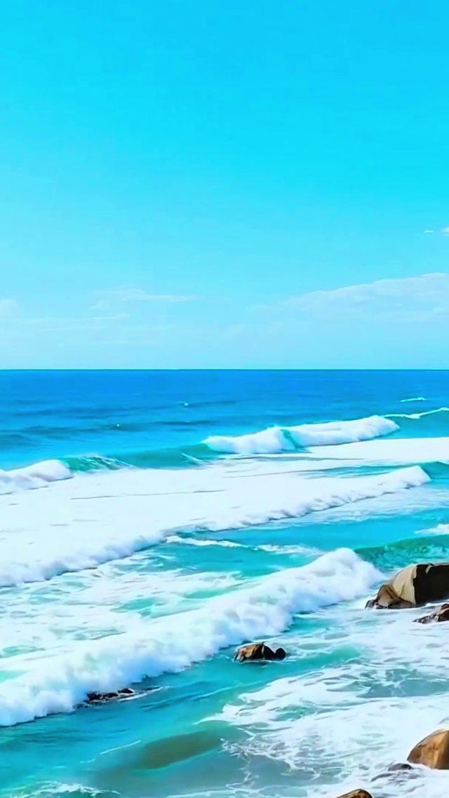 治愈蓝天大海4K