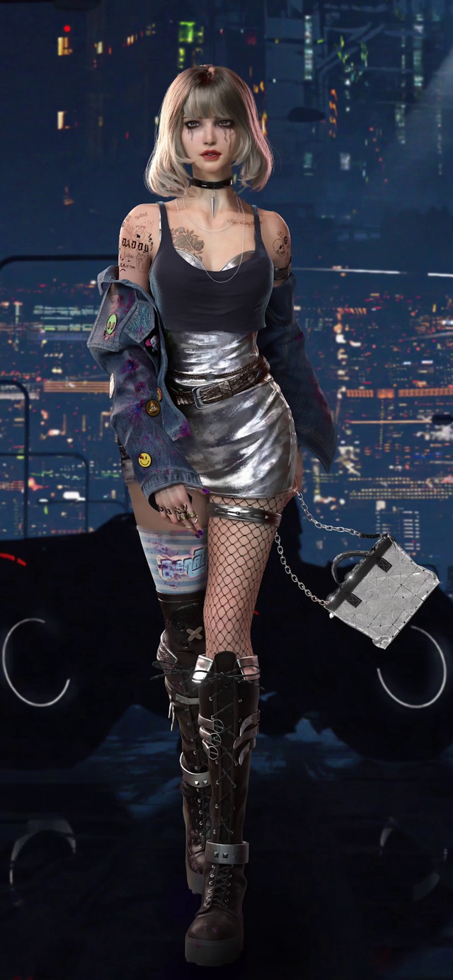 个性潮图花妆小姐姐动漫插画壁纸