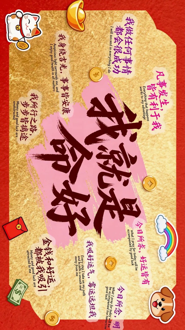 我就是命好 招财好运励志壁纸