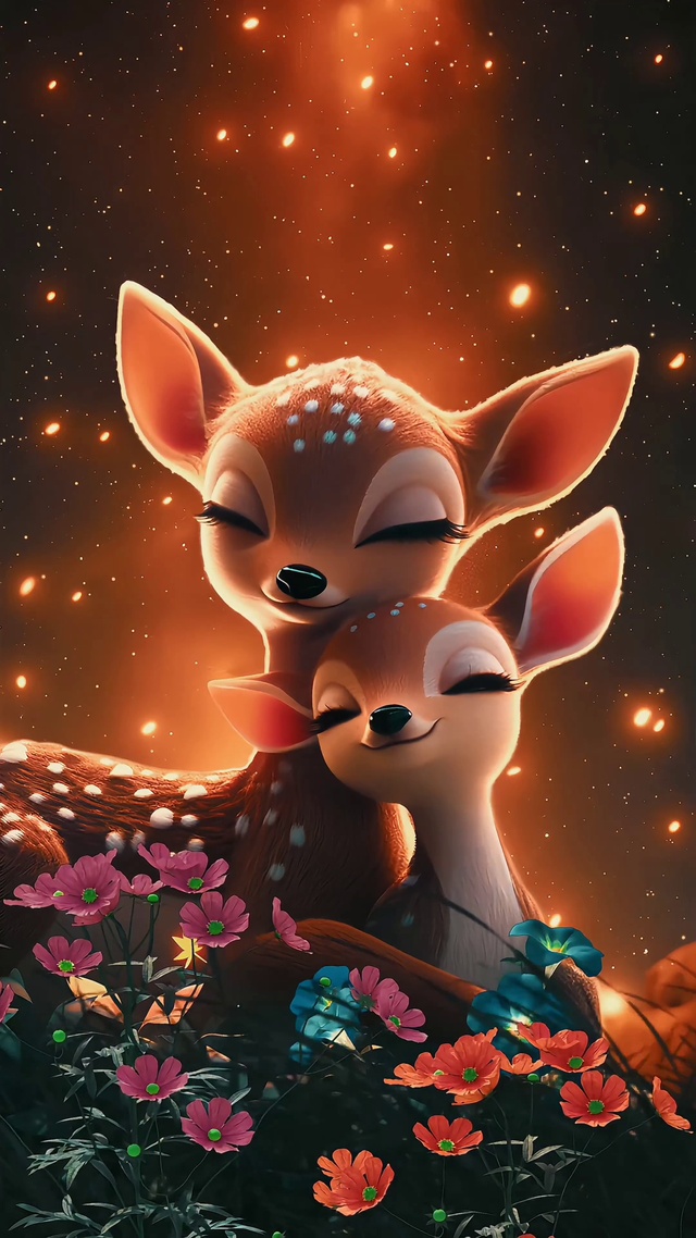 可爱迷人的小鹿4k