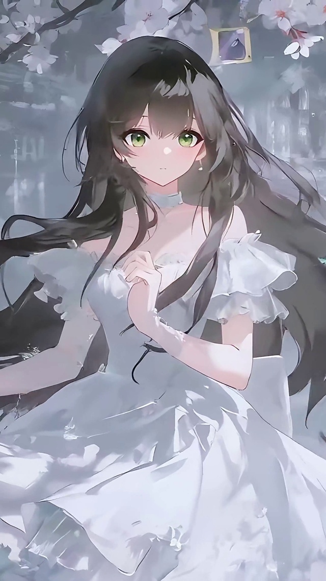 唯美雪纺裙樱花少女