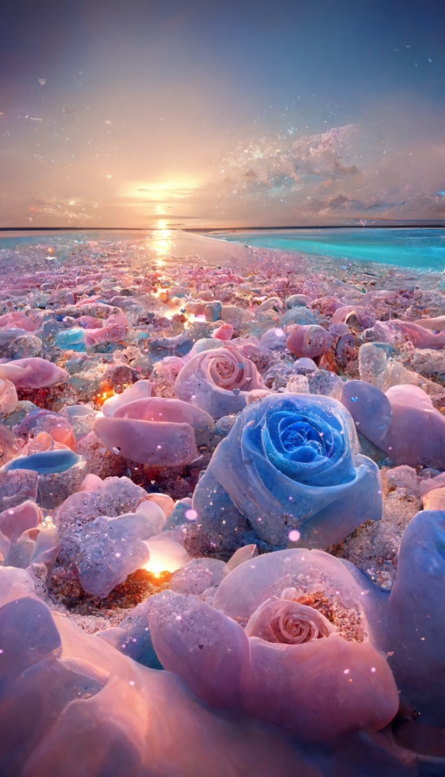 沙漏的玫瑰海滩