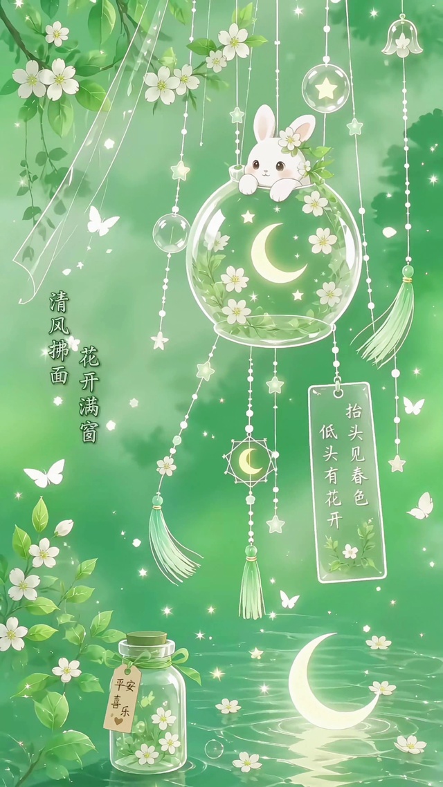 梦幻花园中的风铃之舞