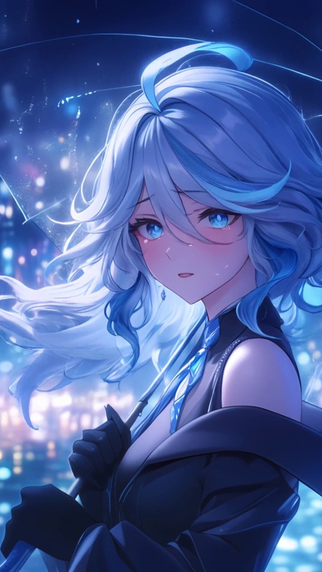 雨天伤感的芙宁娜