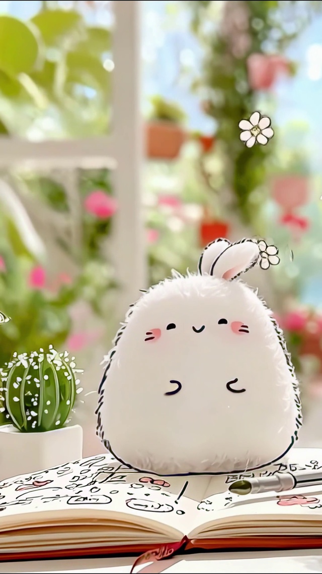 窗畔软萌可爱团子