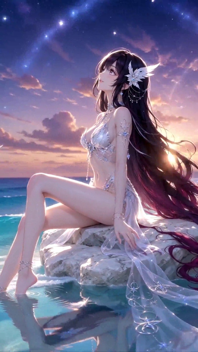 夕阳美女