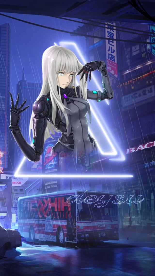 赛博朋克城市夜景