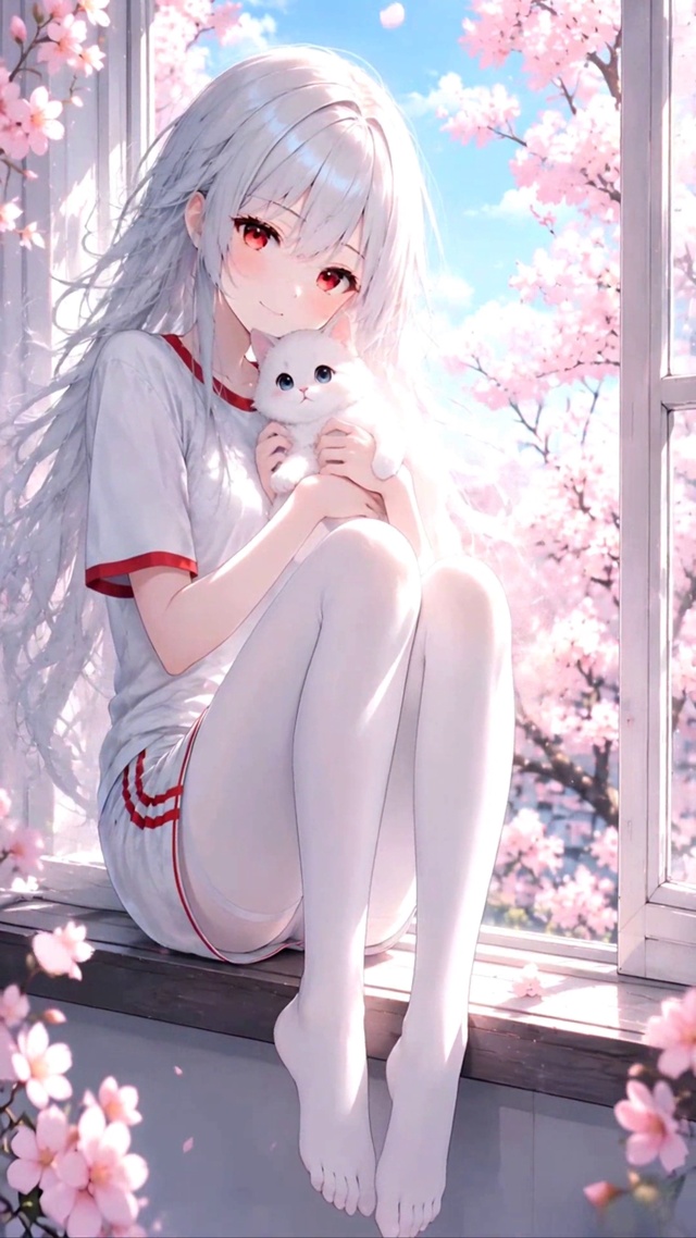 女孩和猫